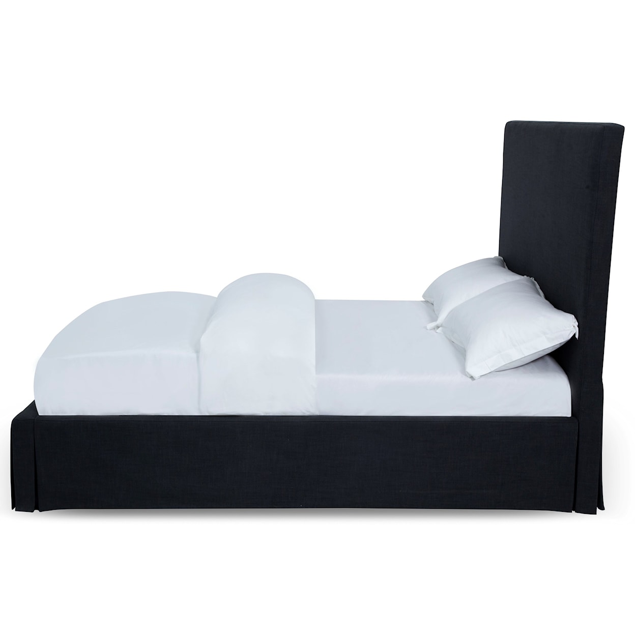 Modus International Juliette Cheviot Queen Upholstered Skirted Panel Bed