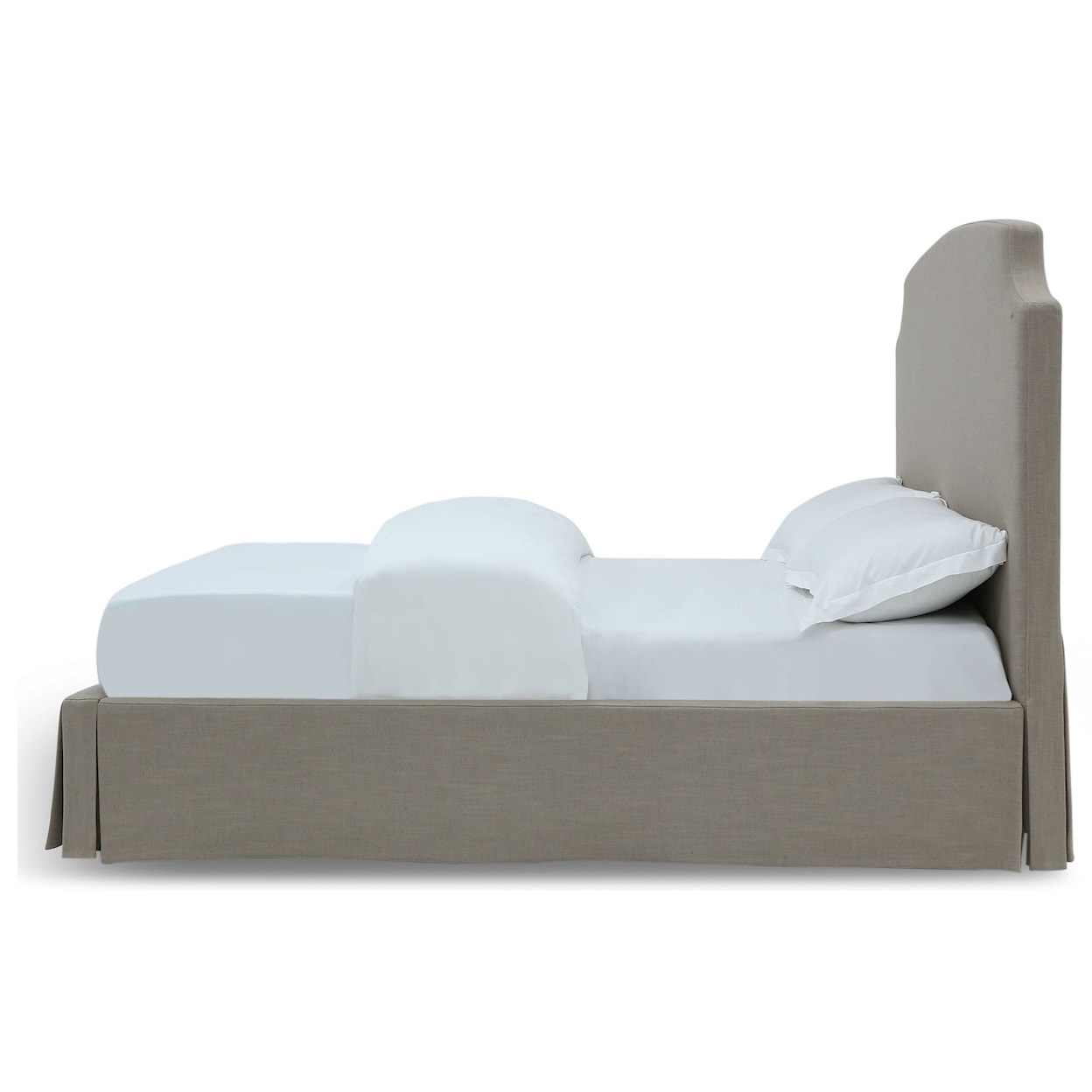 Modus International Juliette Laurel King Upholstered Skirted Panel Bed