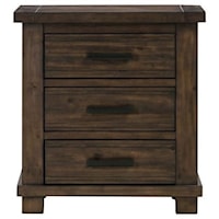 Rustic Nightstand with USB Port