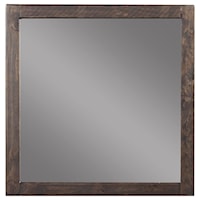Transitional Mirror with Espresso Pine Finished Solid Wood Frame