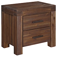 Nightstand with 2 Dovetail Drawers