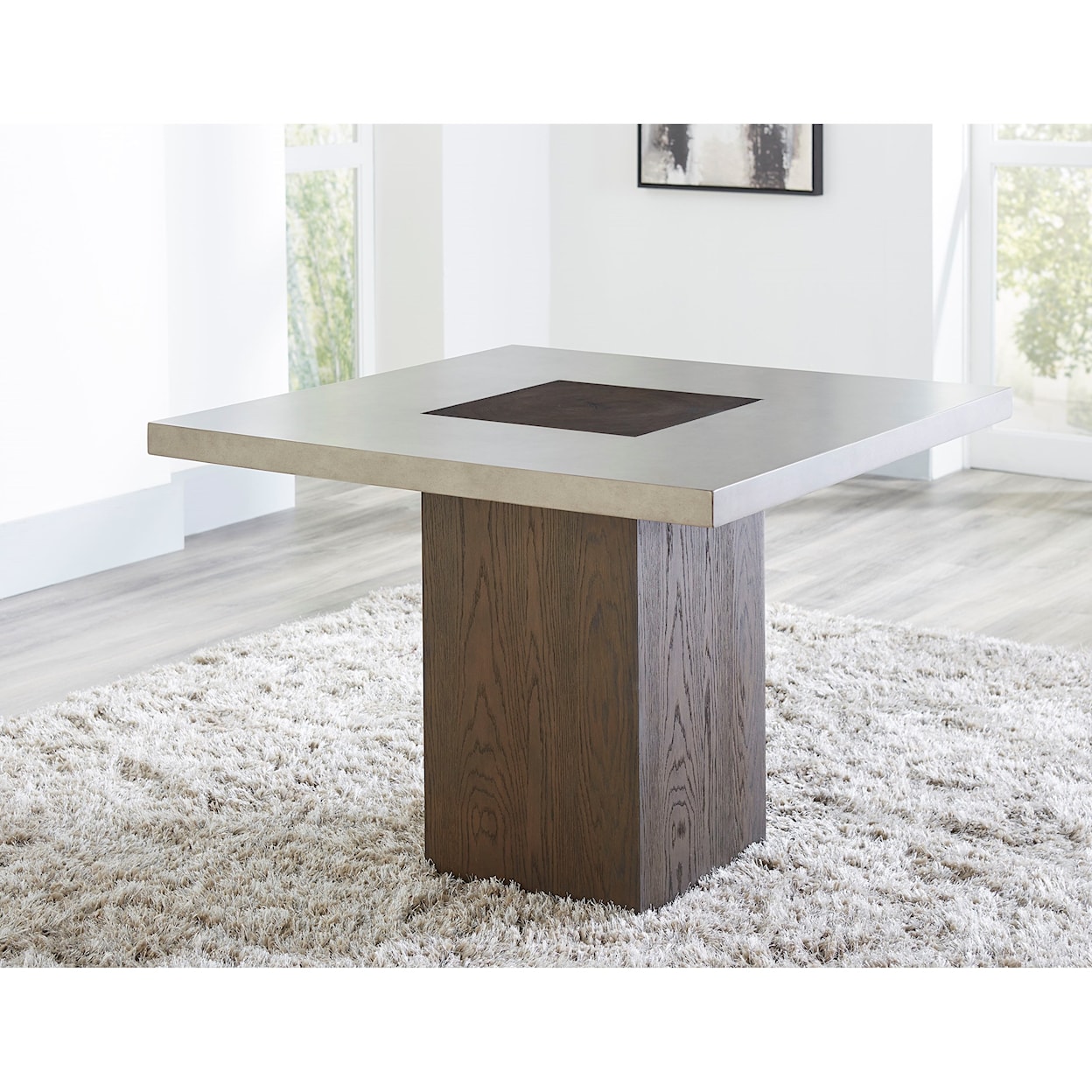 Modus International Modesto Concrete Table in Concrete/French Roast