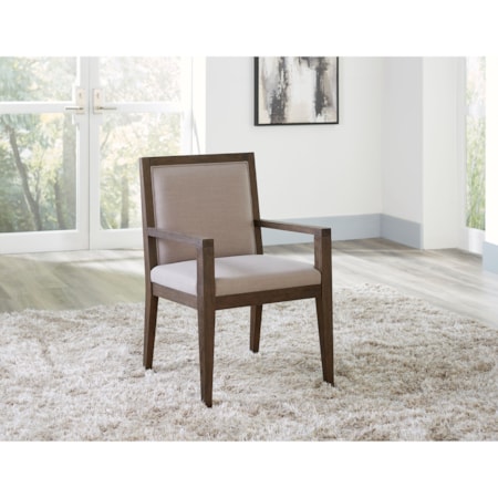 Wood Framed Arm Chair in French Roast