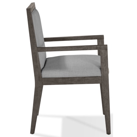 Wood Framed Arm Chair in French Roast