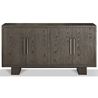Contemporary Sideboard with 4 Doors in French Roast