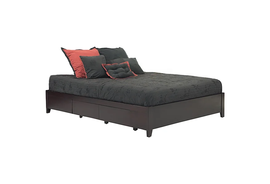Nevis Queen Simple Platform Storage Bed by Modus International at Red Knot
