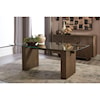 Modus International Oakland Glass Table in Brunette