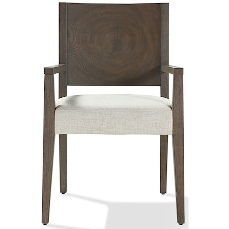 Wood Arm Chair in Brunette