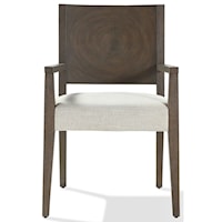 Wood Arm Chair in Brunette