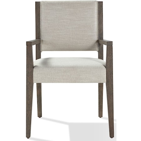 Upholstered Arm Chair in Brunette