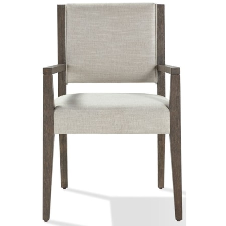 Upholstered Arm Chair in Brunette