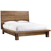 Contemporary Solid Wood King Platform Bed