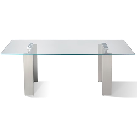 84" Table in Brushed Stainless Steel