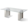 Modus International Omnia 84" Table in Brushed Stainless Steel