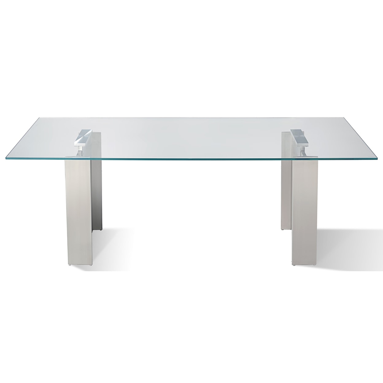 Modus International Omnia 104" Table in Brushed Stainless Steel