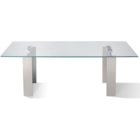 104" Table in Brushed Stainless Steel