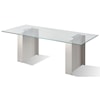 Modus International Omnia 104" Table in Brushed Stainless Steel