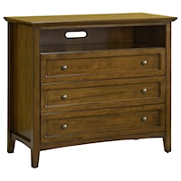 Shaker Style 3-Drawer Media Chest Made from Solid Mahogany