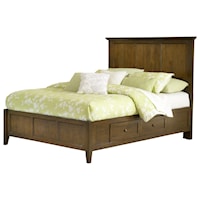 Full Shaker Style Storage Bed Made from Solid Mahogany