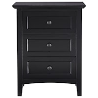 Shaker Style 3-Drawer Nightstand Made from Solid Mahogany