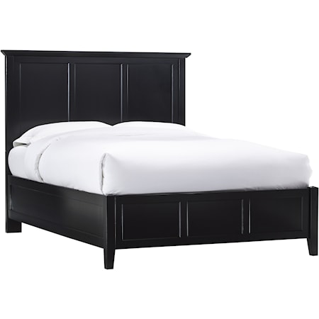 Queen Shaker Style Low-Profile Bed Made with Solid Mahogany