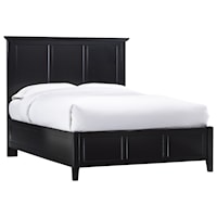 California King Shaker Style Low-Profile Bed Made with Solid Mahogany