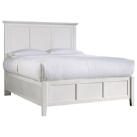 California King Shaker Style Low-Profile Bed Made with Solid Mahogany