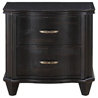 Nightstand with Bow-Front Drawers
