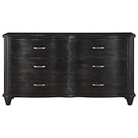 Dresser with Bow-Front Drawers