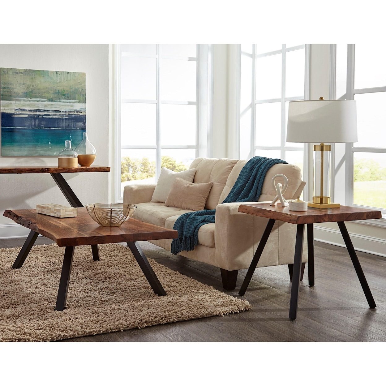 Modus International Reese Live Edge Rectangular Coffee Table