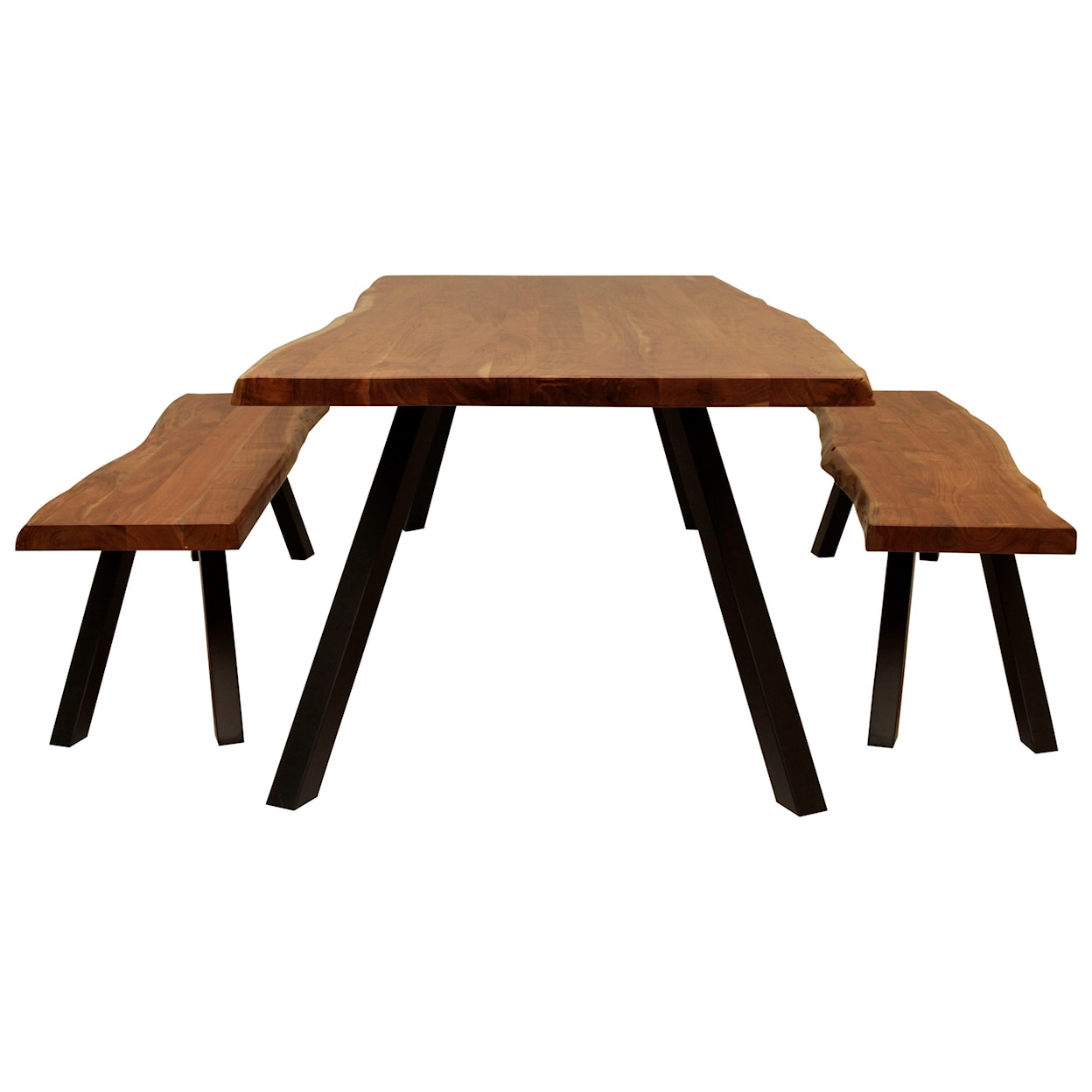 Modus International Reese Rectangular Live Edge Dining Table Set