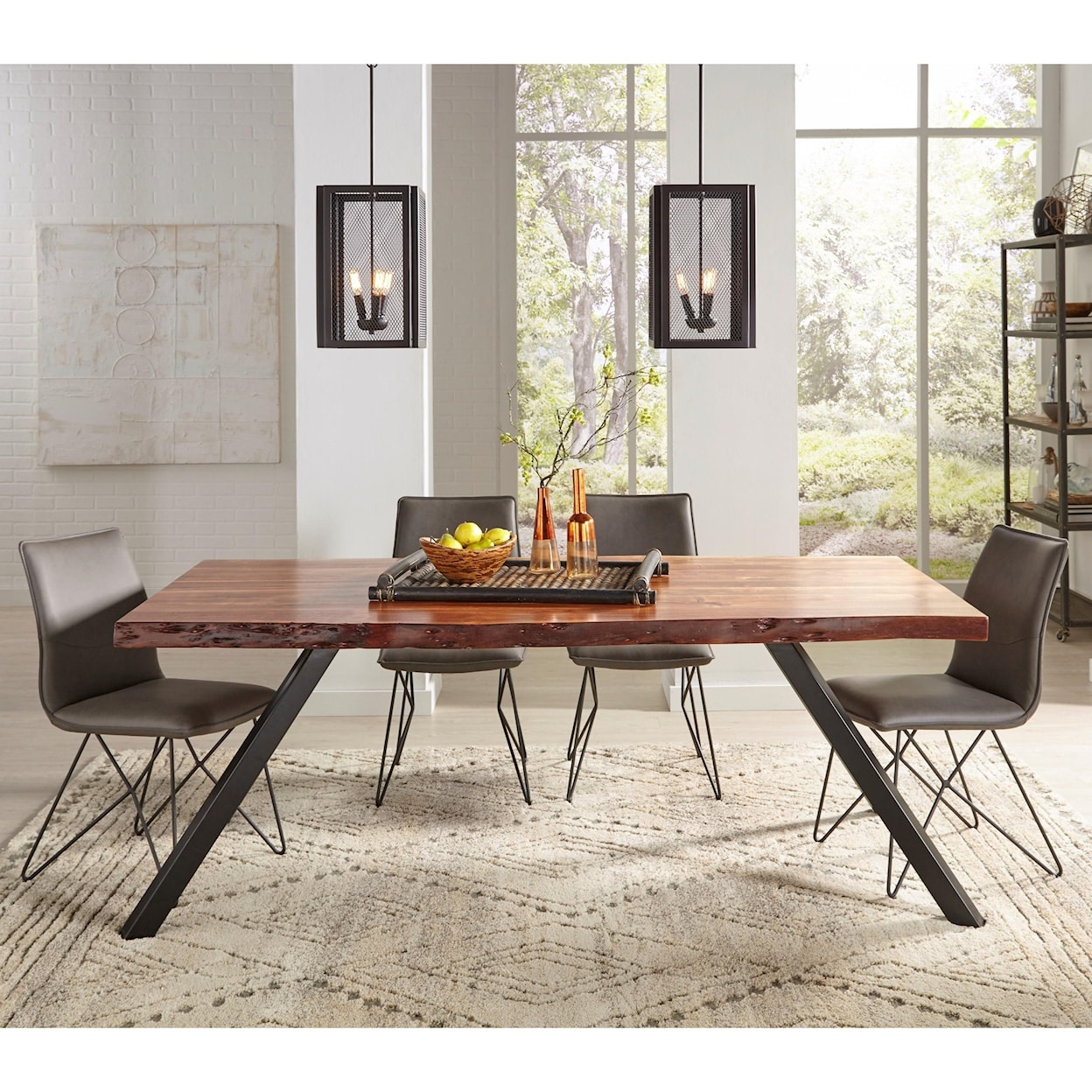 Modus International Reese Rectangular Live Edge Dining Table