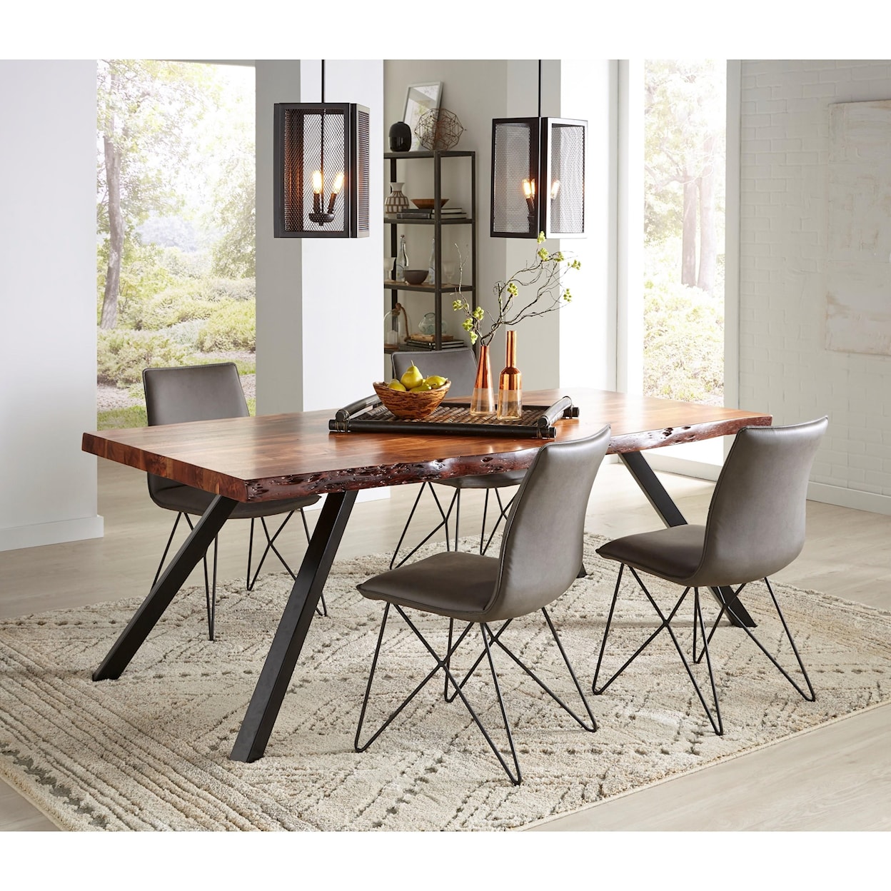 Modus International Reese Rectangular Live Edge Dining Table