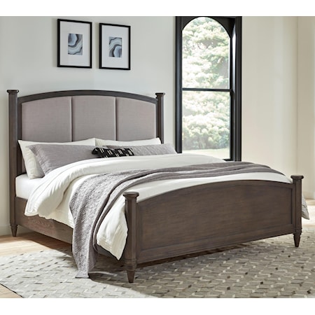 Full Upholstered Bed in Dark Roast