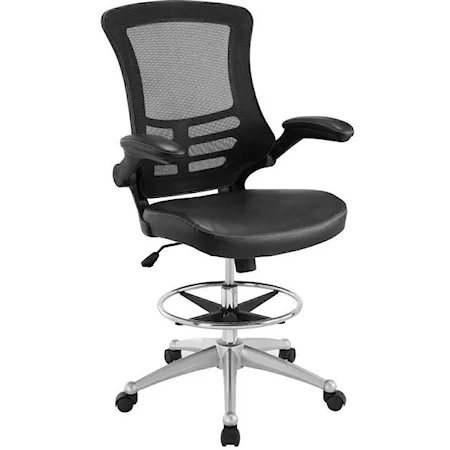 Attainment Vinyl Drafting Chair In Black