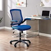 Modway Home Office Veer Drafting Chair In Blue