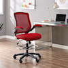 Modway Home Office Veer Drafting Chair In Red