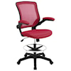 Modway Home Office Veer Drafting Chair In Red