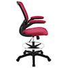 Modway Home Office Veer Drafting Chair In Red