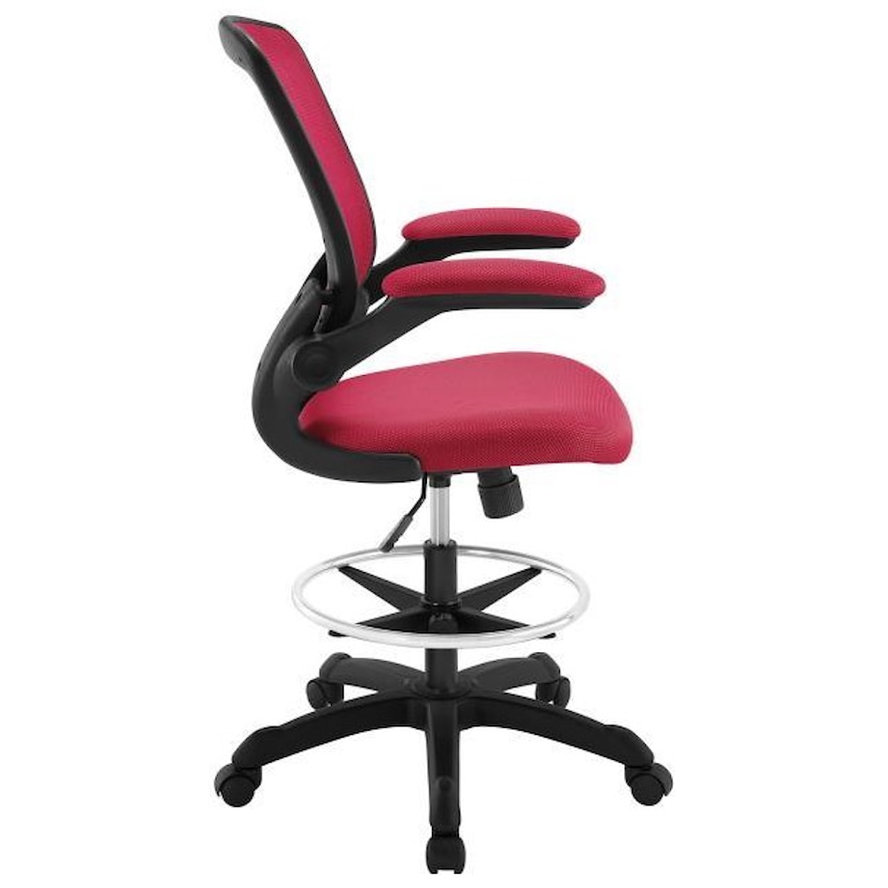 Modway Home Office Veer Drafting Chair In Red