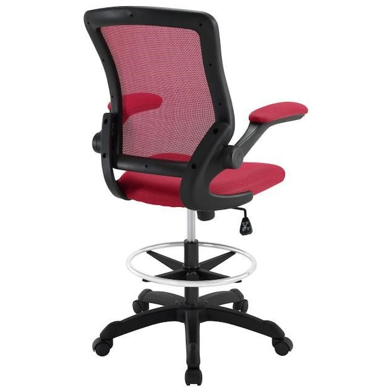 Modway Home Office Veer Drafting Chair In Red