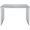 Modway Home Office Gridiron Stainless Steel Office Desk