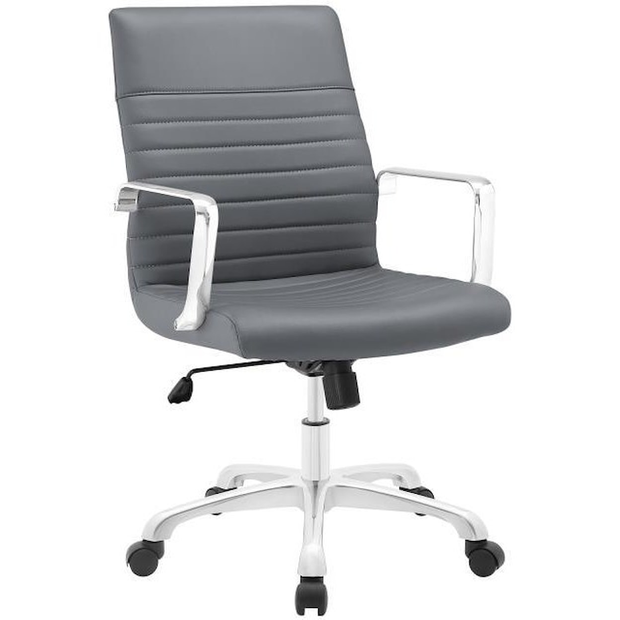 Modway Home Office Finesse Mid Back Office Chair In Gray