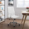 Modway Home Office Finesse Mid Back Office Chair In White