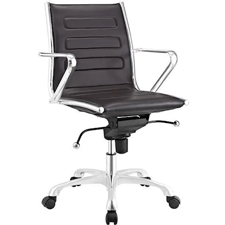Ascend Mid Back Office Chair In Brown