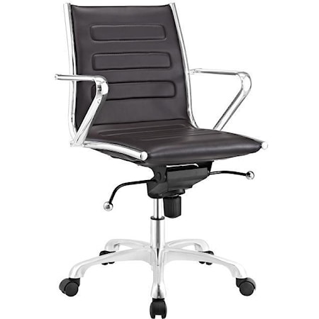 Ascend Mid Back Office Chair In Brown