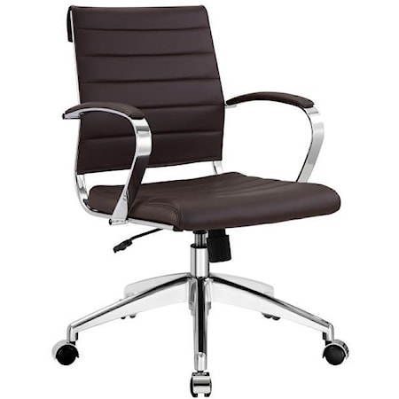 Jive Mid Back Office Chair In Brown