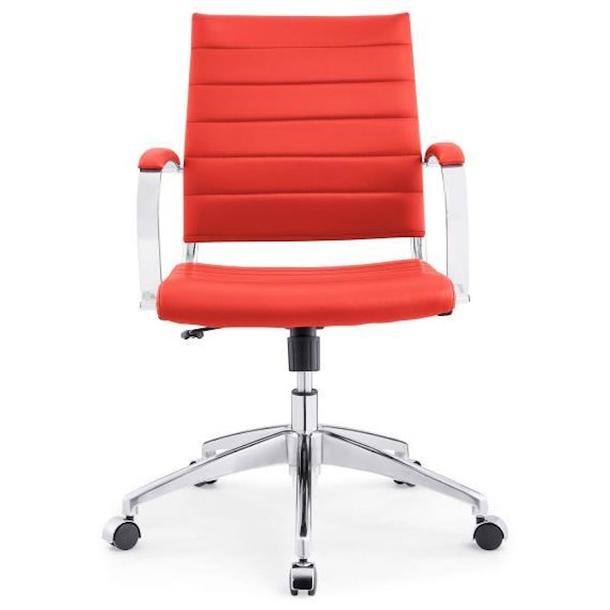 Modway Home Office Jive Mid Back Office Chair In Red