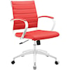 Modway Home Office Jive Mid Back Office Chair In Red