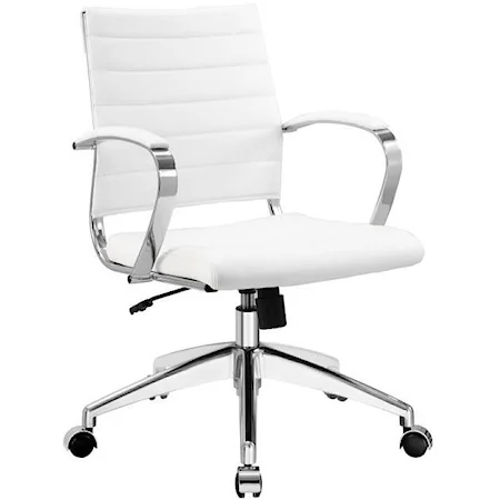 Jive Mid Back Office Chair In White